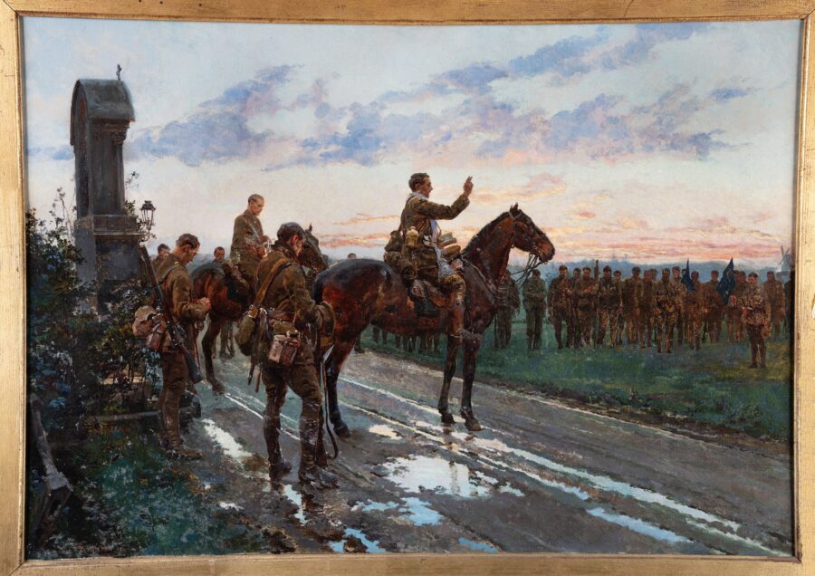 1302a. Picture of the Copy of the painting of The Last Absolution of the Munsters at Rue du Bois at Cork Public Museum, May 2025 (source: Cork Public Museum).