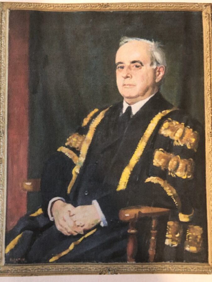 1306a. Professor Alfred O’Rahilly, c.1944 as President of University College Cork, now on display in the Aula Maxima in University College Cork