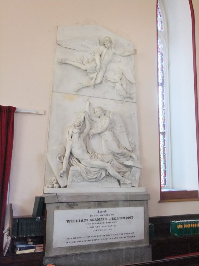 Memorial to William Beamish who died in 1828 in St Michael's Church of Ireland, Blackrock, present day (picture: Kieran McCarthy)