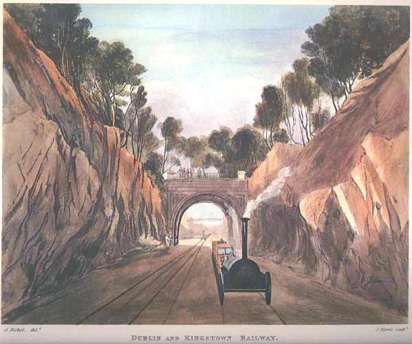 Sketch of Dublin-Kingstown Railway Line, c.1840 (source: Dublin City Libraries)