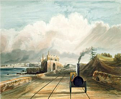 Sketch of Dublin-Kingstown Railway Line, c.1840 (source: Dublin City Libraries)