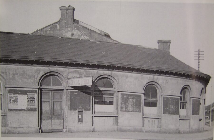 Disused Albert Road Terminus 1934 - the site of the second terminus, constructed as a new terminus in 1868. The buildings is to be restored as part of the redevelopment of the former Sextant bar block (picture: Cork City Library)
